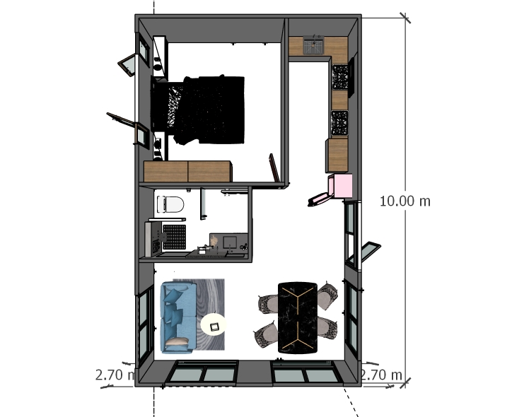 Guest house floor plan